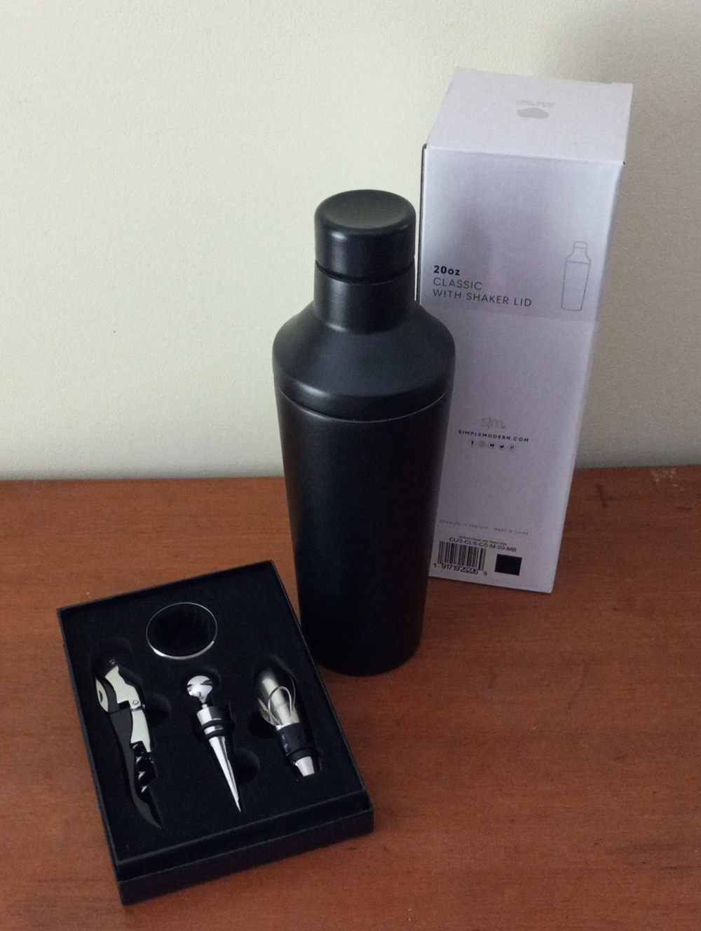Matte Black Cocktail Shaker and Bar Tool Set